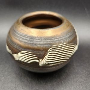 Hand-thrown miniature signed pot